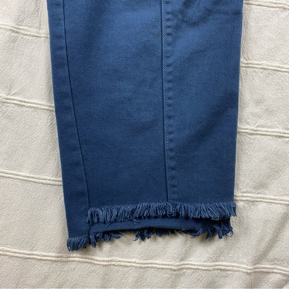 STUSSY Cropped Pants Women' Size Small 28x28 Straight Leg 100% Cotton Blue - Picture 3 of 15